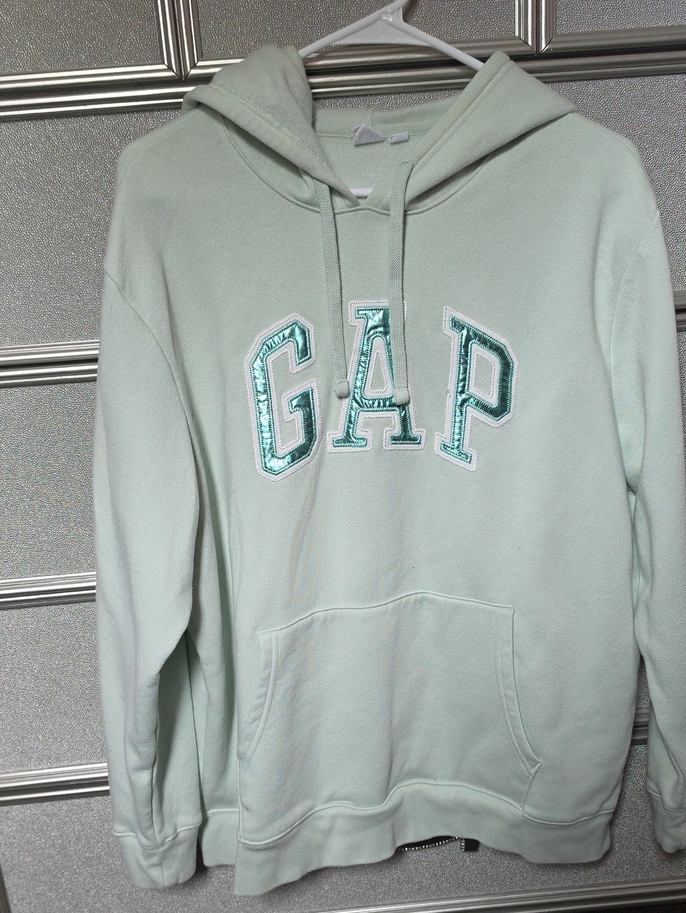 GAP Women's Mint Green Crewneck Hoodie